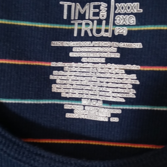 Navy striped ribbed tank - Picture 3 of 4